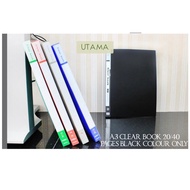 A3 Hard Cover Clear Book File 20 / 40 /30 /60 Pocket / Clear Holder / Display Book / Document File /