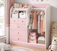 兒童粉色衣櫃 收納抽屜櫃 包送貨