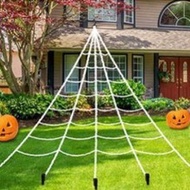Halloween Decorations: Spider Web, Spider Silk Cotton & Lifesize Fake Spider - Bar Party, Ghost Fest