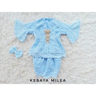 Kebaya Children MODEL MILEA Ages 1-10 Years Blue Color FROZEN <Without BROS>
