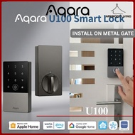 AQARA U100 Smart Door Lock with Installation on Metal Gate