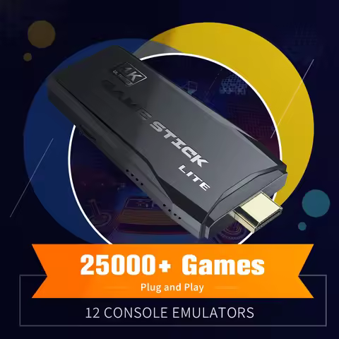 M8 Game Stick With 25000 Retro Games For PS1/GBA 4K Video Game Console With 2.4G Wireless Controller