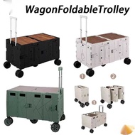 【Ready Stock】 Wagon Trolley Foldable Trolley Large Capacity Wagon Trolley Outdoor Camping Trolley Li