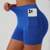Sports Shorts Quick-Drying Skinny Yoga Pants Pocket Breathable Cycling Sports Fitness Shorts 8f4d9