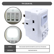 3 Way Adaptor Adapter Plug 3 Pin Socket Plug Extension Socket Multi Plug Socket With Switch Neon Plu