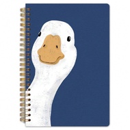 1pc Cute Animal Art Cover Spiral Coil Notebook, 13.97x21.08 Cm, 50 Pages Double-Sided, Suitable For 