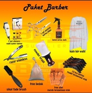 set paket barber barbershop alat cukur wahl super taper original perlengkapan cukur pangkas potong g