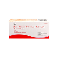 Hemarate Fa Iron+Folic Acid Vitamin B-Complex for Deficiency Anemia - 100s & 30sTablet