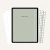 數碼 Pastel Digital Notebook for Goodnotes, Notability | 12 sections | 5 colors