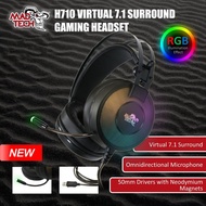 Madtech H710 Virtual 7.1 USB Surround RGB Gaming Headset (MT-H710)