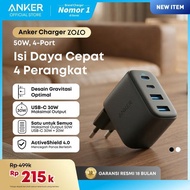 Anker Zolo Charger 50W 4 Port Adapter 30W 20W Output 2 USB Type C and A for iphone 17 16 iPad MacBoo
