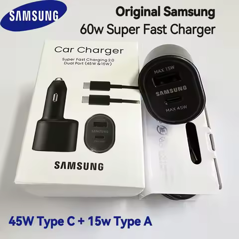 Samsung S24 Ultra S23 Car Charger Phone 45w 15w Usb Type C PD Super Fast Charging 2.0 Auto Charguer 