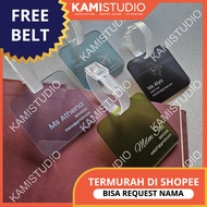 GANTUNGAN BELT TRANSPARENT ACRYLIC/ LUGAGGE PLANETAG COLORFUL ACRYLIC/ TRANSPARENT ACRYLIC KEYRING/ 