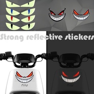 Applicable To Honda PCX Click 125 125i V2 V3 Beat Wave 100 Vario150 160 Tmx125 Devil's Eye Night Glow Sticker Motorcycle Scooter Body Front and Rear Windshield Decorative Sticker