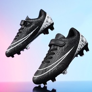 Kids Soccer Shoes TF Long Spikes Football Boots Cleats Grass Sneakers Boy Girl Training Sport Sneake