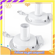 【W】2pcs Polished Metal Desktop/Hanging Light Bulb Socket E26/E27 Lamp Base,Screw Light Bulb Extensio