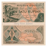 Uang Kuno Lama 1 Rupiah Sandang Pangan Tahun 1960