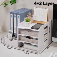 File Holder Document Tray Office Desk Storage Stationery Box Rak Kertas Desktop Paper Organizer Rack