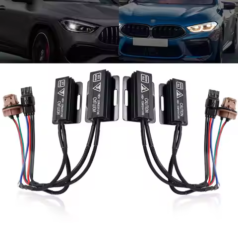 2pcs T20 7443 W21/5W 50W 6ohm Car Heat Sink LED Front Turn Signal OCB Load Resistor Adapter Anti Hyp