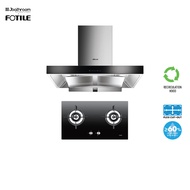 FOTILE W EMS9021-R recirculation hood + FOTILE GHG78211 Super Flame Series built-in 2 burners gas hob