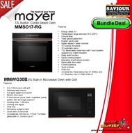 BUNDLE DEAL MAYER MMSO17-RG 72L BUILT-IN COMBI STEAM OVEN &amp; MMWG30B-RG 25L BUILT-IN MICROWAVE OVEN