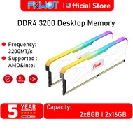 Fikwot FD10 DDR4 RGB RAM 3200MT/s Compatible with AMD and Intel XMP 3.0 for Desktop PC (8GB/16GB x 2