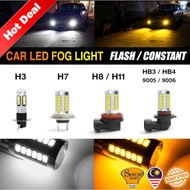 Car Fog Light Led Fog Lamp Light Bulb 3030 SMD 33 Led Constant with Strobe Flash H3 H7 H8 H11 9005 9
