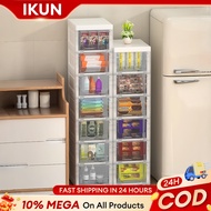 IKun Slim Drawer Baju Transparent Kitchen Cabinet Narrow Drawer Storage Organizers Home Storage Cabi