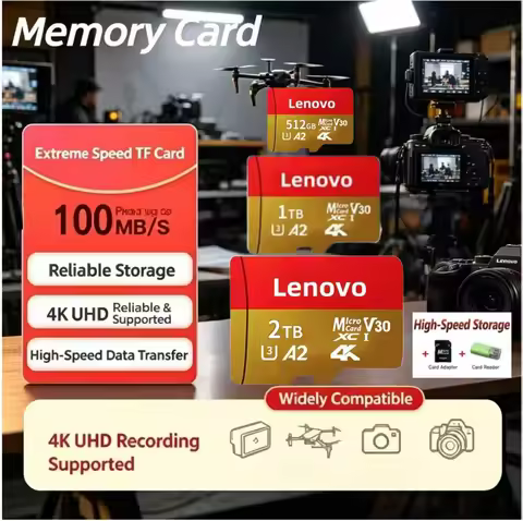 LENO Class 10 Micro TF 256GB 512GB 2GB Memory 2TB High Speed Flash A2 Mini TF SD Card for Smartphone