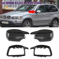 Carbon Fiber Style Side Mirror Cover Caps Replacement New M Look Mirror Covers for BMW X5 E53 1999-2006 Spare Parts Accessories Parts