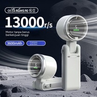 N607 High-Speed Turbocharged Handheld Fan Digital Display Mini Hanging Neck Portable Folding Fan