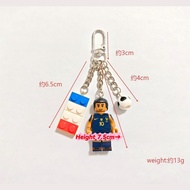 Laminated & Scratchproof: 2026 WC Brick Figure Keychain | Cartoon Messi Yamal Haaland | Collectible 