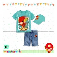 Monster Kids 8G Flash Boys Outfit With Hat | Branded Kids Superhero Suits