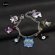 [SK] Wear Bracelet Zinc Alloy Bracelet Demon Hunters-inspired Bracelet with Enamel Cat Charms Zinc A