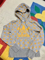 Adidas 正版帽T 灰 黃點點