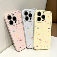 For iPhone 11 16 17 12 13 14 15 Pro Max 7 8 PLUS XR XS Max Phone Case Solid Color Heart cute Wallpap