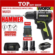 WORX WU131 Cordless Impact Drill Cordless Drill Brushless Cordless Drill With Brushless Motor Pemuta