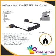 TRS Male Microphone to TRS Male Camera Cable Adapter Mic Camera
