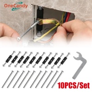 10PCS/Set Bolt Switch Socket 69-82mm Wall Installation Box Repair Tool Bolt Screw Socket Switch Sock
