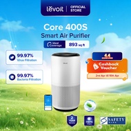 Levoit Core 400s Smart Air Purifier | Air Quality Monitor | H13 True HEPA | Low Noise 24dB | Large C