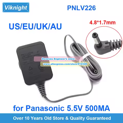 US/AU/EU/UK Plug Genuine 5.5V 500MA Ac Adapter PNLV226 PNLV226AG PNLV226CE Charger LD12AF4 For Panas