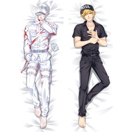60x180cm Anime Cells at Work Cartoon White Blood Cell Two-sided Printed Body Pillow Case Cover Cospl