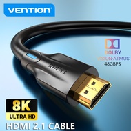 Vention สาย HDMI 2.1 ต่อทีวี 8K 60Hz 48Gbps สายhdmi 4kของแท้ สายอากาศทีวี Cable for สายเชื่อมต่อTV สายทีวี Monitor PS4 โปรเจคเตอร์ สายเคเบิล HDMI สายอ่อน สายhdmiต่อทีวี