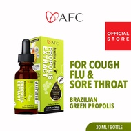 AFC Brazilian Green Propolis Extract 30ml Natural Support for Cough Sore Throat Flu & Immune Health