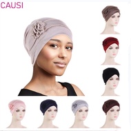 CAUSI Turban Hats  Scarf Cap Flower Turban Cancer Chemo Beanies Cap