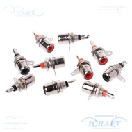 CRAFT 15 Pcs RCA Jack Chassis Mount Connector, Female Single Hole RCA Panel Mount Connector, Nickel 