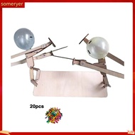 someryer|  Kids Toy Wooden Robot Battle Game Fast-paced Bamboo Man Battle Toy with Balloons 2 Players Game Handmade Wooden Fencing Puppets Fun and Exciting Gameplay for Kids