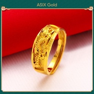 ASIX GOLD แหวนทองแท้  แหวนคู่รักแฟน แหวนผู้ชาย แหวนทองแท้ถูกๆ ไม่ดำ ไม่ลอก ทอง 24K ทองแท้ 999