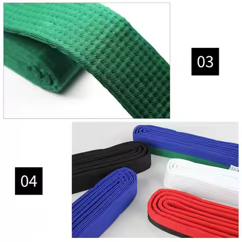1Pcs TKD Aikido Uniform Taekwondo Belt Polyester Cotton 240cm Judo Karate Ranking Waistband Easy Fas