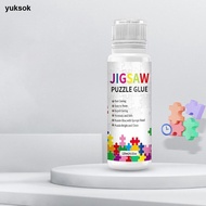 yuksok Puzzle Glue, Puzzle Glue with Sponge Head for Puzzle Paper, Wood, Fast-drying Puzzle-saving G